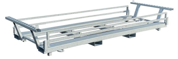 Schake Twintraverse für Bauzäune und Fußplatten, Standrohr: Ø 42,4 mm max. Querrohr: Ø 26,9 mm Abmaße: 3,30 x 0,54 m Ausführung: verzinkt, 3B212T