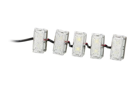 HELLA LED-Tagfahrleuchte, LEDayFlex II, 12V, gerade, SAE/ECE-R7/ECE-R87/E24 5864, glasklar, LED-Lichtfarbe: weiß, 2800mm, beidseitig, 2PT 980 789-051
