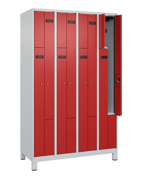 C+P Z-Spind Evolo PLUS, Füße, 8 Fächer, 1950x1200x500mm, 7035/3000, Zylinderschloss, 049013-408 S10031