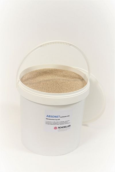 Schoeller Öl-Bindemittel-Granulate, Extrafein-Korn 0,3-0,9, VE: 10 l, weiß, Aufnahme 10,5 Liter, AbsonetSuperiorXtra 10 L