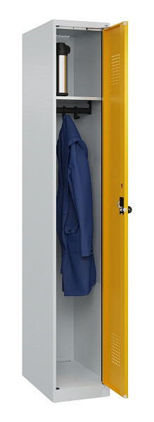 C+P Spind Evolo PLUS, 1 Abteil, 1850x300x500mm, 7035/1004, Verschluss Drehriegel, Ablageböden 1, 049000-10 S10000