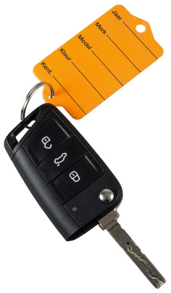 Eichner Schlüsselanhänger Profi 1 "holländisch" orange, mit Schlüsselring und 2 Permanent-Marker, VE: 1 Pack à 200 Stück, 9219-01387-060