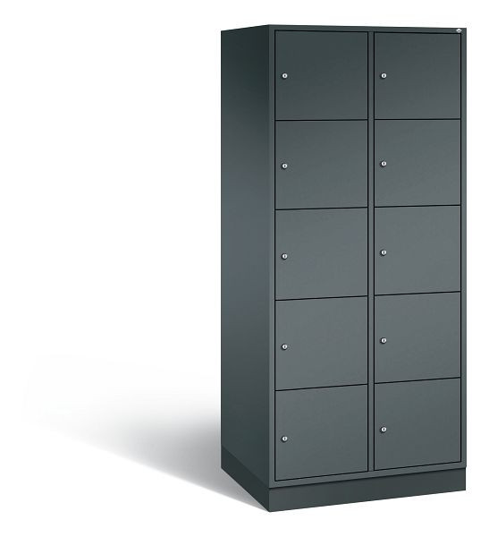 C+P XL-Schließfachschrank Intro, 10 Fächer, H1950B820T590 mm, Anthrazit, 8570-203 S10062