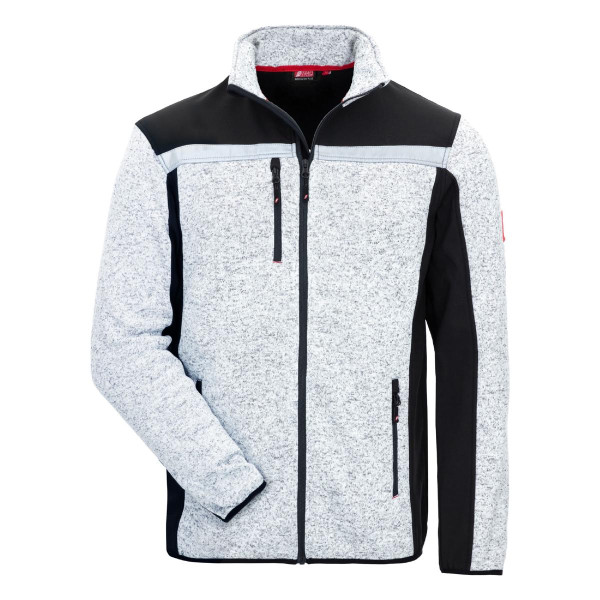 NITRAS MOTION TEX PLUS, Strick-Softshelljacke, Größe: XS, Farbe: hellgrau, VE: 10 Stück, 7192-XS