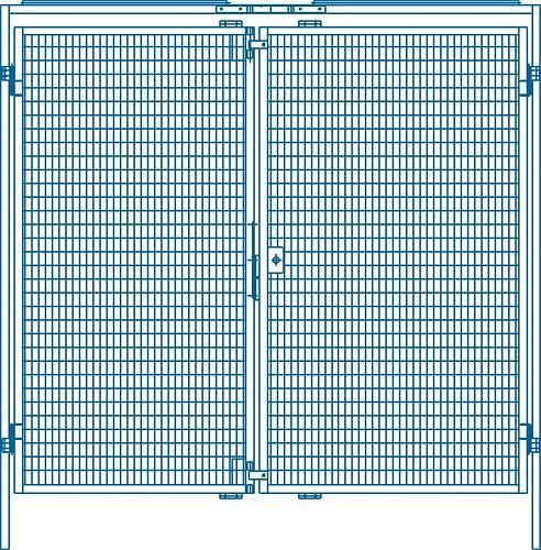 DENIOS Maschinenschutzsystem, Doppeltür für Wandelement, 2000 x 2000 mm, 129338