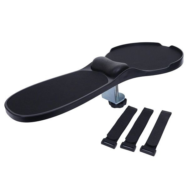 Mendler 2in1 Armauflage mit Mauspad HWC-N76, Tisch-/Armlehnen-Mousepad Gelenkstütze Handgelenkkissen ergonomisch 90° verstellbar, 108674