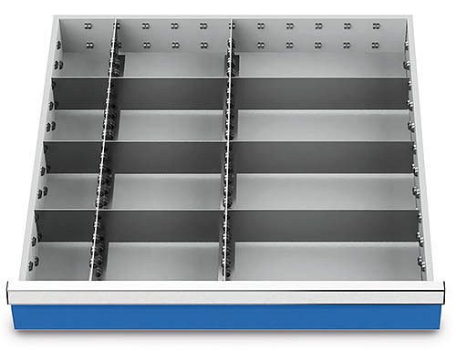 Bedrunka+Hirth Schubladeneinsätze T736 R 24-24, für Blendenhöhe 200/300 mm, 2 x MF 600 mm, 3 x TW 100 mm, 3 x TW 200 mm, 3 x TW 300 mm, 147BLH200