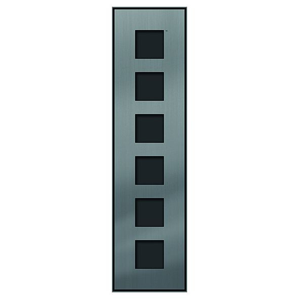 TCS Inputzmontageset aus Frontplatte flächenbündig und UP-Kasten für Serie AMI, für 6 AMI-Module, 1-spaltig, ZAU2053-0030