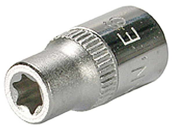SW-Stahl Steckschlüsseleinsatz, 1/4", E-Profil, E6, 05460L