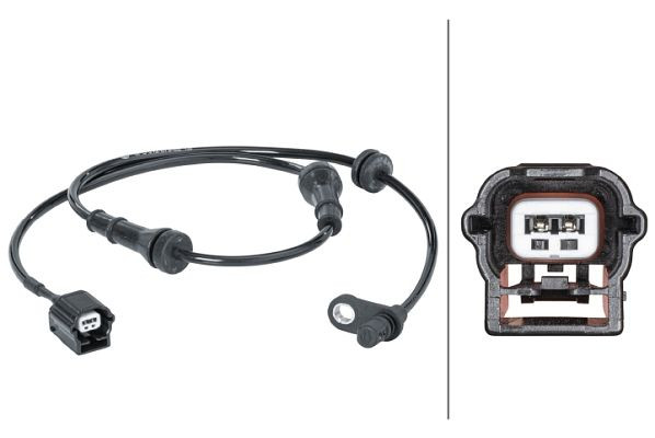 HELLA Sensor, Raddrehzahl, 12V, 2-polig, Kabel: 754mm, 6PU 012 679-821