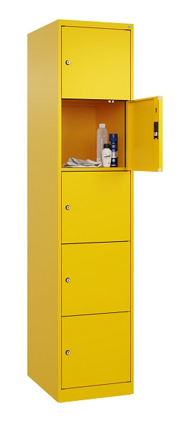 C+P Schließfachschrank Evolo PLUS, 5 Fächer, 1850x400x500mm, 1023/1023, 049000-125 S10022