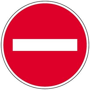 Moedel Piktogramm Durchgang verboten, Folie, Ø 100 mm, 52327