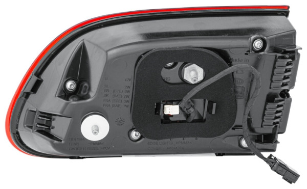 HELLA Heckleuchte, LED, innerer Teil, für u.a. Porsche Macan (95B), dunkel/rot, ECE/CCC, für Rechtsverkehr/für Linksverkehr, links, 2SD 011 500-151
