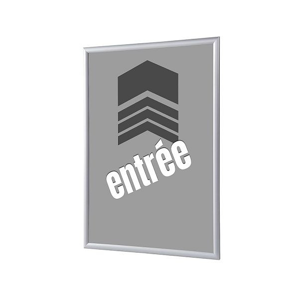 Showdown Displays Klapprahmen A4 Komplettset Eingang Grau Französisch, KRA4G25LPPI587