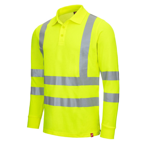 NITRAS MOTION TEX VIZ, Warnschutz-Langarm-Poloshirt, Größe: S, Farbe: neongelb, VE: 20 Stück, 7014-4000-S