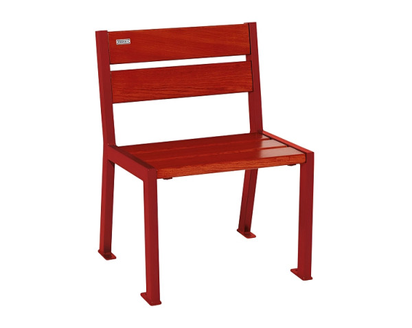 Procity Stuhl Silaos 5 Holzlatten, Ohne Armlehne, Holz & Stahl, Mahagoni/RAL 3004, 209500.3004.ACAJ