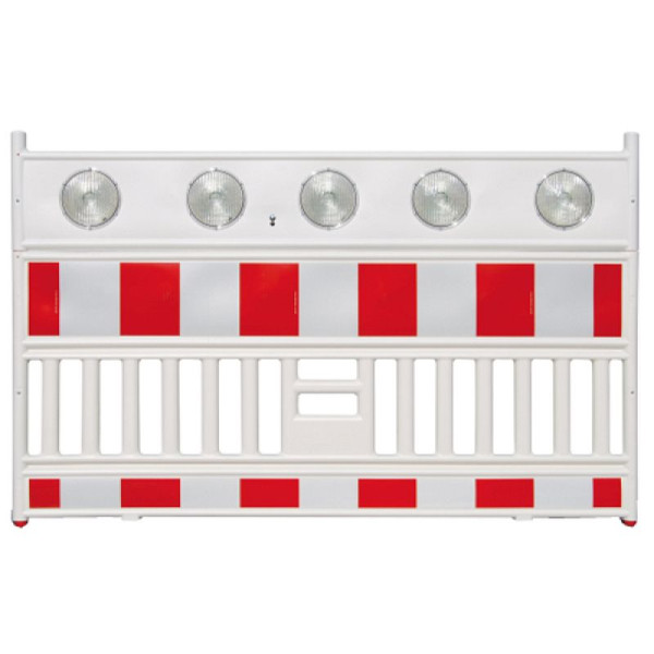 STEIN HGS Schrankenzaun 'Vario LED', Länge 2170 mm, mit 5 integrierten LED-Warnleuchten, RA2, 78203.0002