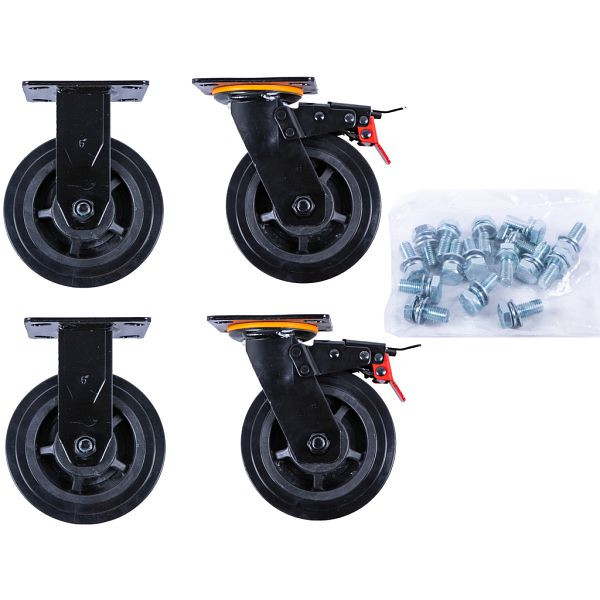 KS Tools Rollen-Satz zu Werkstattwagen P45 mit Schrauben, 873.7014-R013P