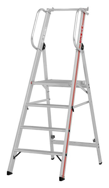 HYMER Plattformleiter mit Handlauf, 4 Stufen, Standhöhe 0,95 m, 808004