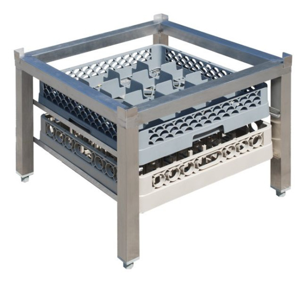 A&S Gastro Untergestell für Spülmaschinen Edelstahl Universal, VUG