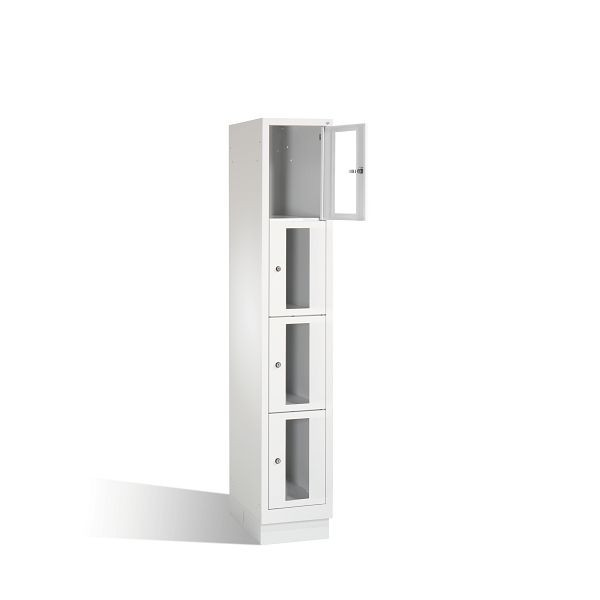 C+P Schließfachschrank Classic, H1800xB320xT500mm, Farbe: Lichtgrau, 8020A104 S10000