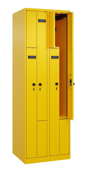 C+P Z-Spind Evolo PLUS, 4 Fächer, 1850x600x500mm, 1023/1023, Drehriegel, 049003-204 S10016