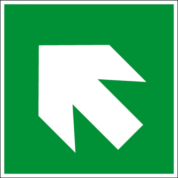 Eichner Fluchtwegsschild "Richtungsangabe schräg aufwärts/abwärts", B x H: 20 x 20 cm, Folie, selbstklebend, langnachleuchtend HI 150, 9225-14091-020