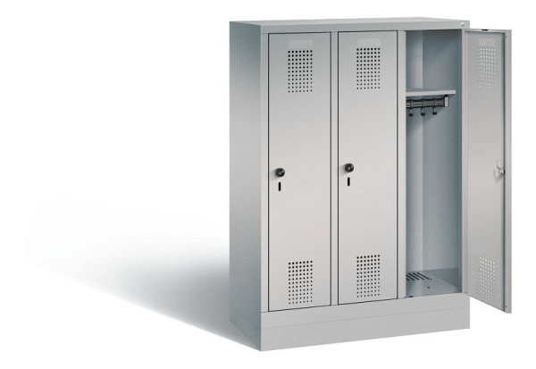 C+P Kindergarten-Spind Evolo, H1300xB900xT300mm, Farbe: Weißaluminium, 480203-30 S10092