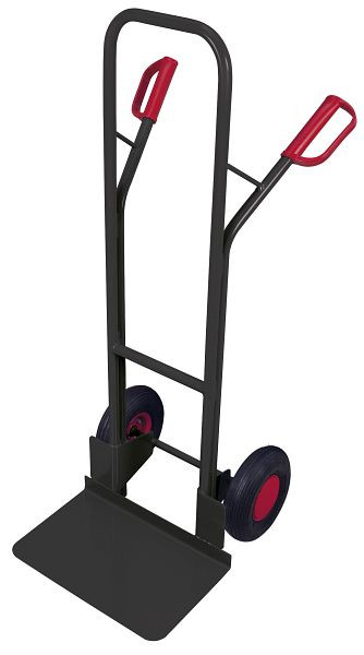 VARIOfit Stahlrohrkarre mit großer Schaufel, Außenmaße: 570 x 650 x 1.305 mm, RAL 7016 anthrazitgrau, Radsatz: Luftbereifung, sk-710.203/AG