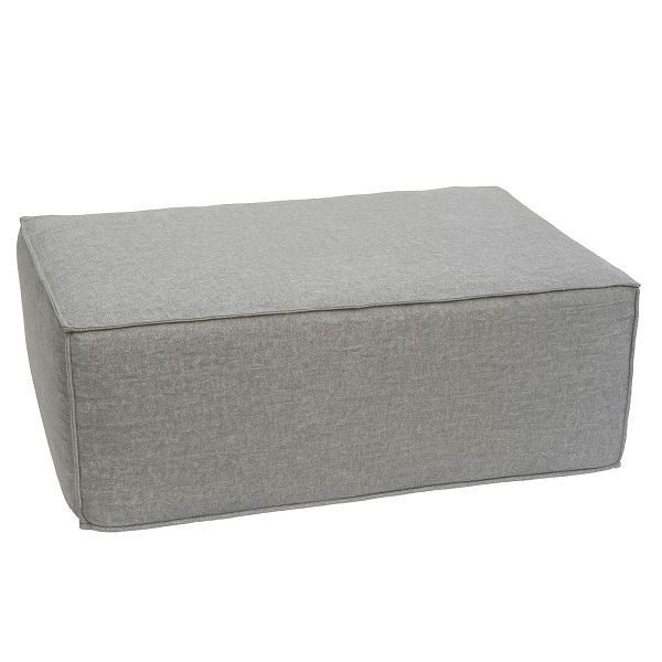 Mendler Ottomane/Zubehör für Sofa HWC-O54, Hocker Fußablage Recamiere Chaiselongue, Stoff/Textil 300g/m² 38x97x70cm, hellgrau, 153407