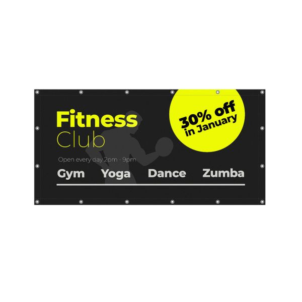 Showdown Displays Zaun-Banner 200 x 100 cm, Fabric, FBG200-100