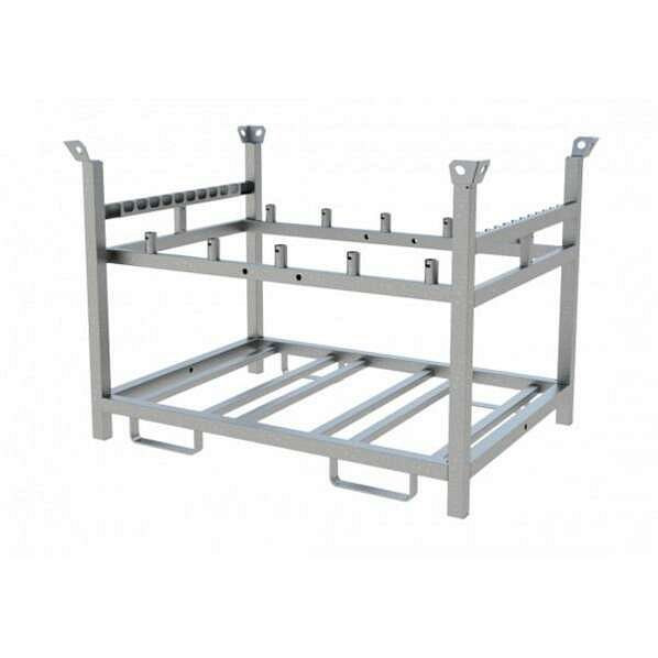 Schake Lager- und Transportpalette für 10 Baken, Fußplatten und Lampen, 3NOX-5V