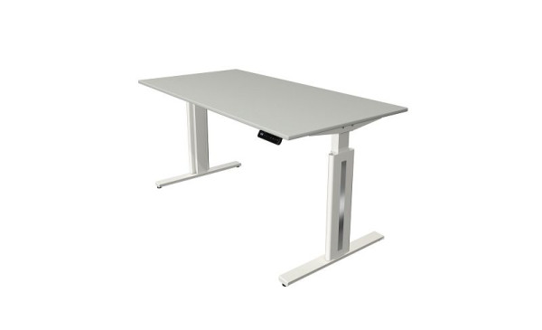 Kerkmann Sitz-/Stehtisch Move 3 fresh, B 1600 x T 800 mm, elektrisch höhenverstellbar von 720-1200 mm, lichtgrau, 10184311