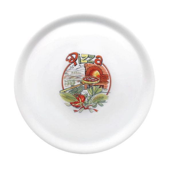 Saturnia Porzellan Pizzateller 31cm mit "Pizza"-Verzierung, DJ956