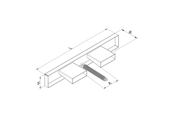Eichinger Industrie Gabelzinken-Schutzbalken 1000 mm, rot-weiße Warnmarkierung, feuerverzinkt, 22780000002000