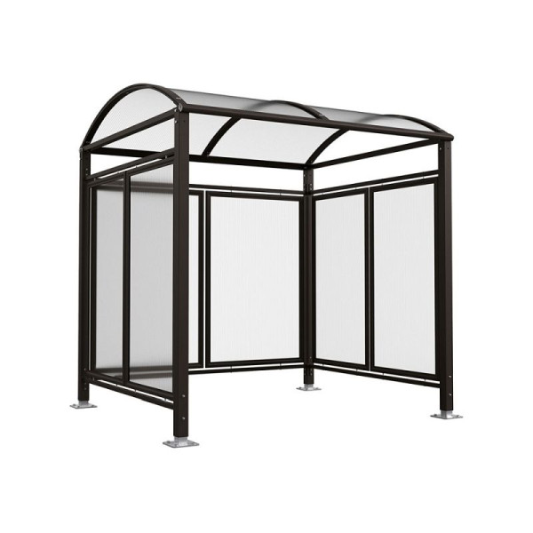 STEIN HGS PROCITY® Fahrradüberdachung Vierkantrohr „M” All-IN-ONE, Breite 2520 mm, Schwarz Ral 9005, 78356.0007