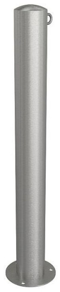 Schake Sperrpfosten aus Edelstahl Typ 40103P, Ø 102mm, ortsfest zum Aufdübeln, geschliffen, mit 1 Öse, 40103P+1