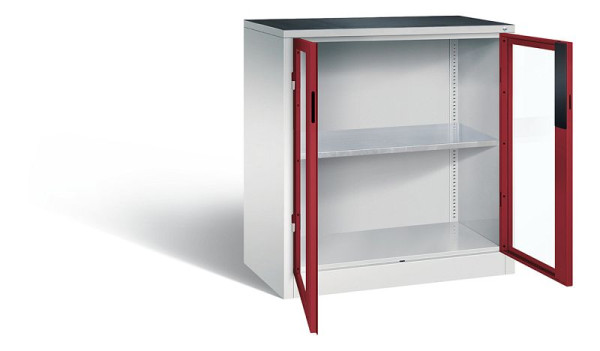 C+P Werkzeugschrank Acurado, H1000xB930xT500mm, Farbe: Lichtgrau / Rubinrot, Muldengriff, 8821-0552 S10013