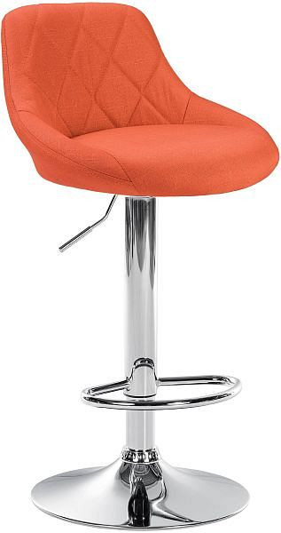 CLP Barhocker Lazio Stoff chrom, orange, 102682809
