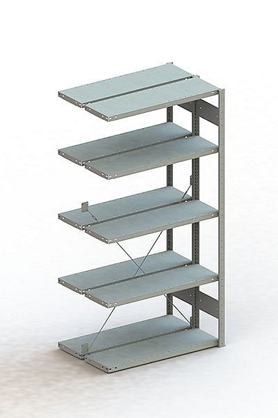 Meta S3 Steckregal CLIP 100 DAR 2000x1000x300 mm, verzinkt, Bodenanzahl: 2 x 5, 200180777