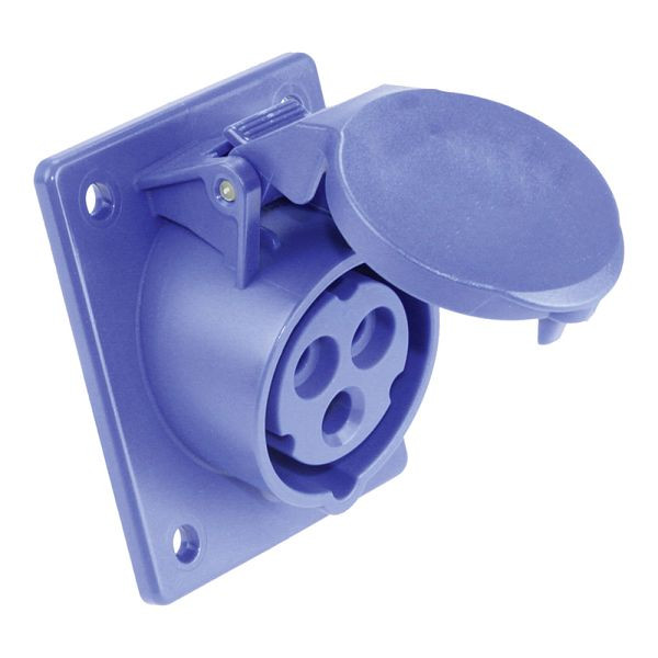 ELSPRO CEE-Einbausteckdose 4polig/16A/230V/9h/schräg, AD2214S