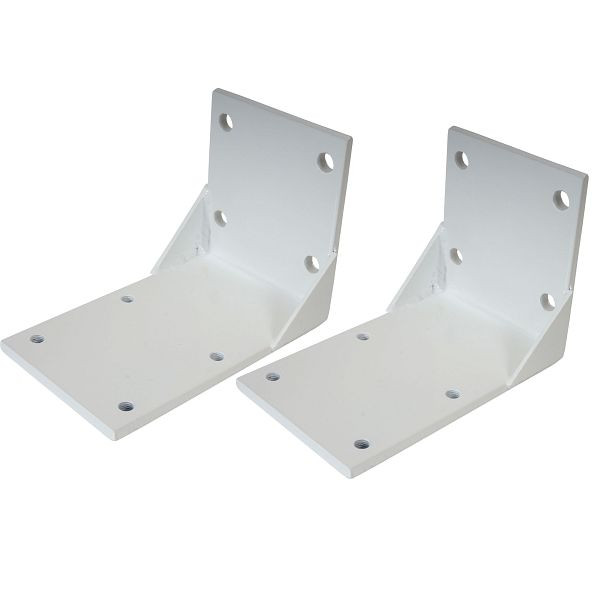 Mendler 2er-Set Deckenadapter für Kassetten-Markise T122 T123, Deckenmontage Halterung Adapter, weiß, 34297+34297