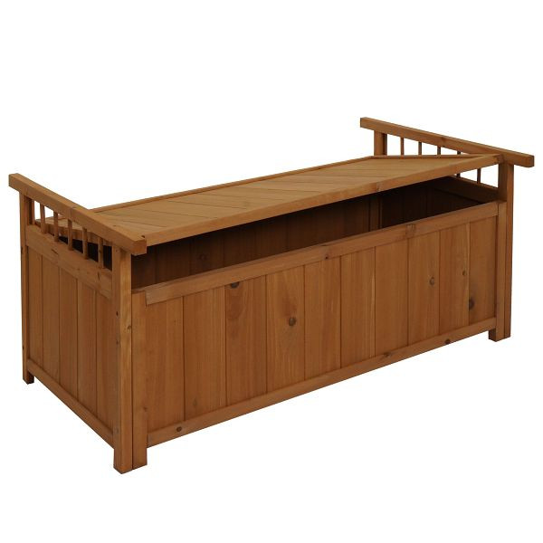 Mendler Aufbewahrungstruhe HWC-O13, Gartentruhe Auflagenbox Truhe, Tanne Holz FSC® 53x108x60cm, natur, 110642