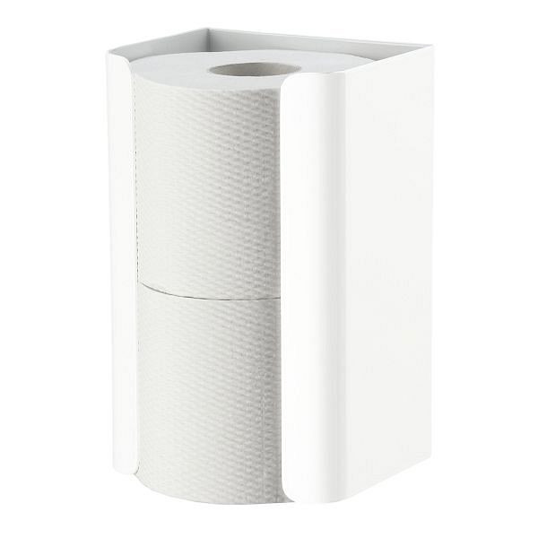 Air Wolf Reserve-Rollenhalter, Serie Omikron II, H x B x T: 202 x 128 x 105 mm, Aluminium weiß, 35-724