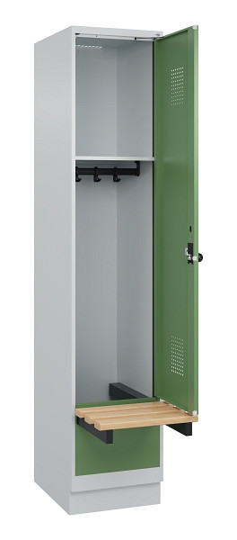 C+P Spind Evolo PLUS, 1 Abteile, 1950x400x815mm, 7035/6011, Drehriegel, 049040-12 S10010