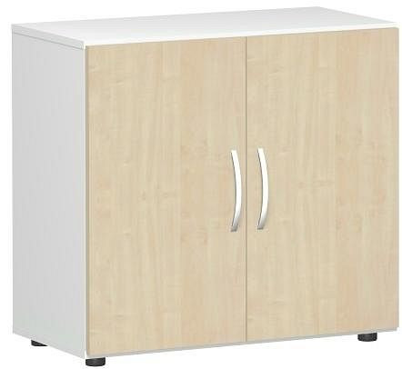 geramöbel Flügeltürenschrank mit Standfüßen, inkl. Türdämpfer, nicht abschließbar, 800x420x752, Ahorn/Weiß, S-382100-AW