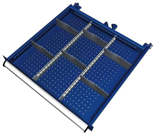 KLW Einteilungsmaterialsatz für Schubladen Fachhöhe 75 mm in SEA - Schrank, Schrankgröße 572 x 605 mm B x T, B02, SEA-B02-042