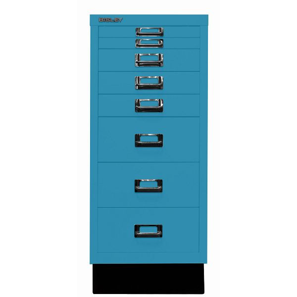 Bisley MultiDrawer™, Inkl. Sockel, DIN A4, 8 Schubladen, 686 azur, L298S686
