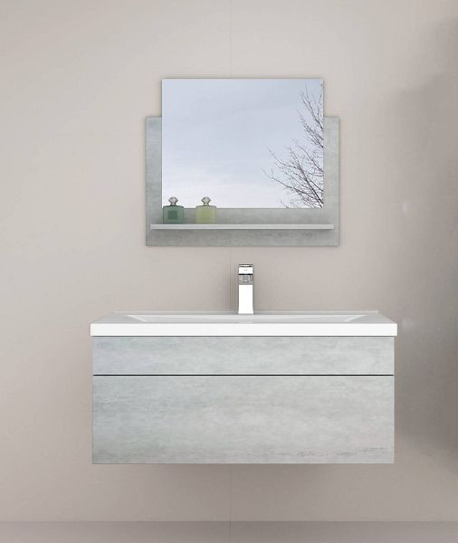 HOME DELUXE Badezimmermöbel WANGEROOGE BIG - S Grau, 31611