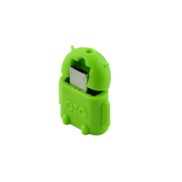 S-Conn USB-OTG (On-the-go) Adapter, Micro-B Stecker auf A-Buchse 2.0, Android style grün, 33905-1